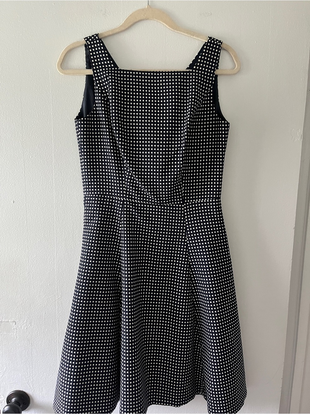 Ralph Lauren Black Dress with White Square Dot Pattern